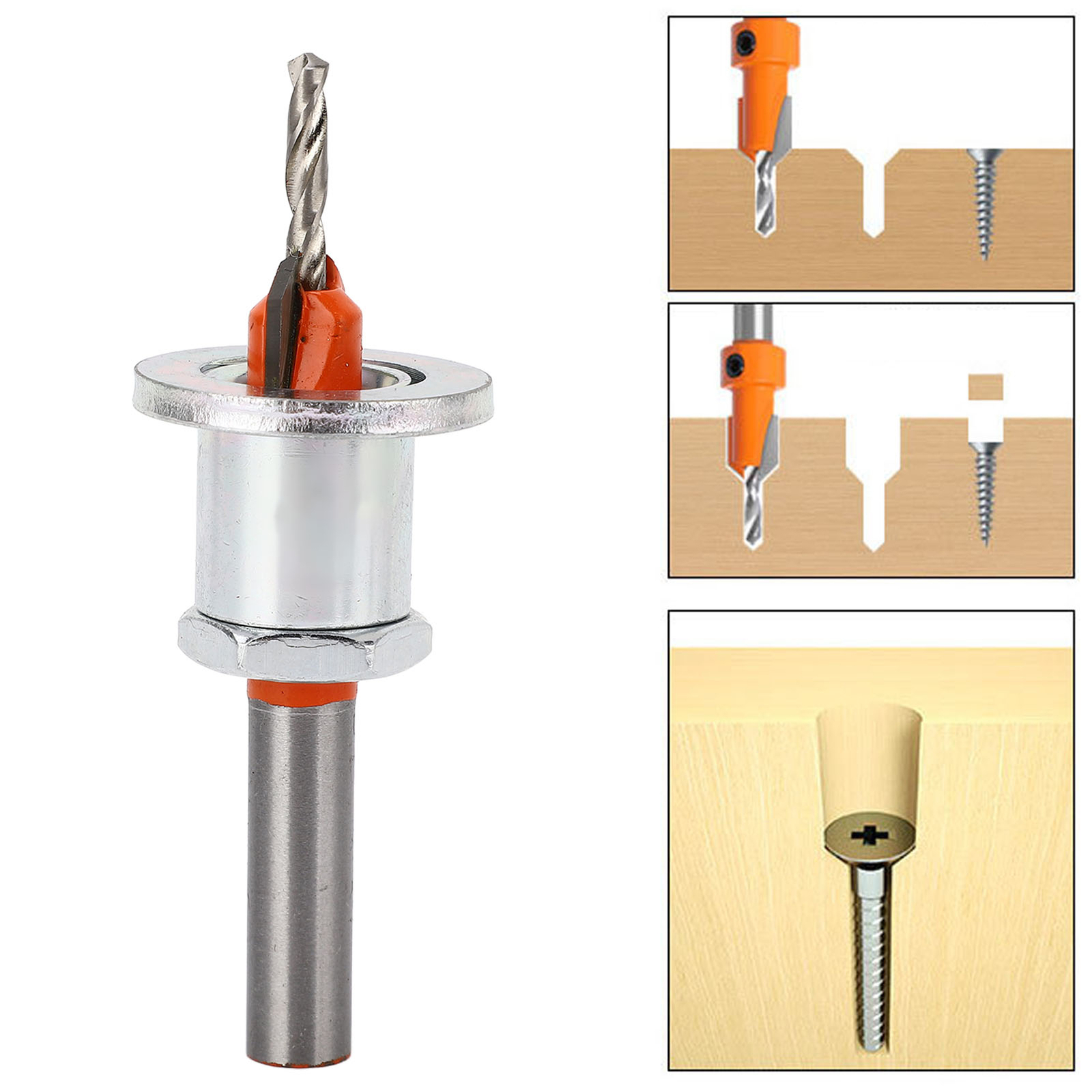Counterbore Drill Bit Limit Adjustable Fast Chip Removal Countersink