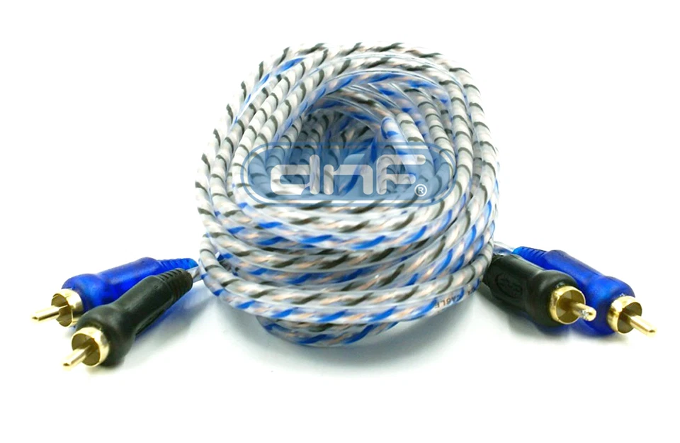 DNF 17 Feet 100% Premium Copper Male to Male RCA Cable for Car, AMP, Stereo and Home