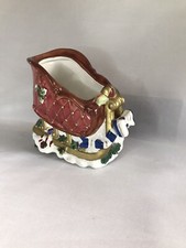 Hand Painted Sleigh Centerpiece - beautiful colors/details