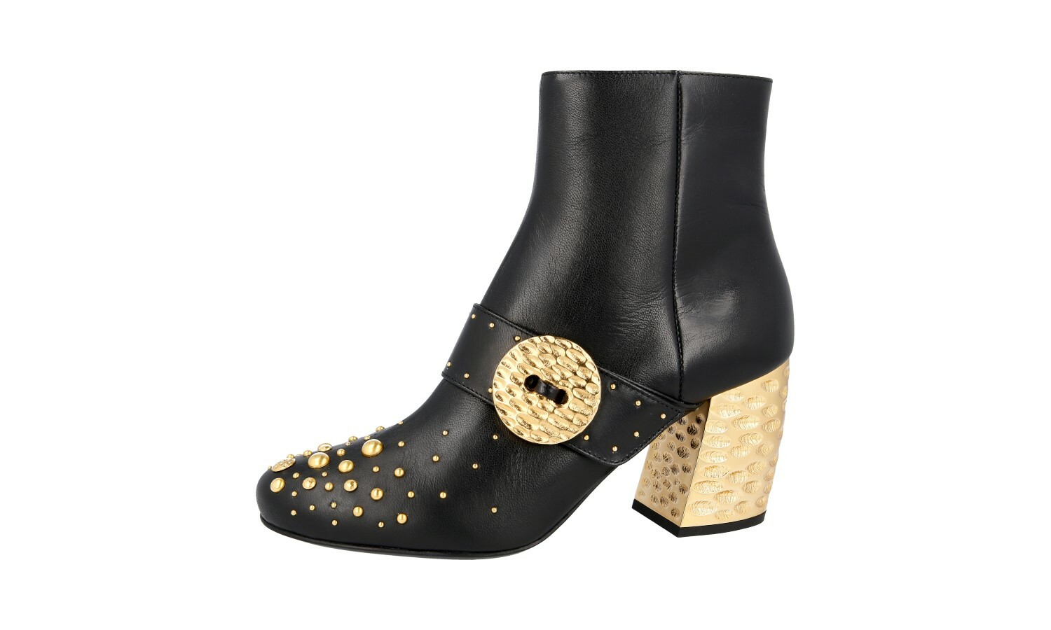 AUTH LUXURY PRADA HALF-BOOT SHOES 1T819H BLACK NEW 39 39,5 UK 6 image 3