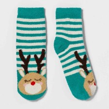Women's Cozy Reindeer Striped Casual Socks - Women's - Christmas - NEW