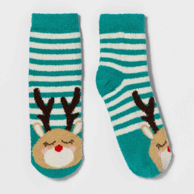 Women's Cozy Reindeer Striped Casual Socks Women's Christmas NEW