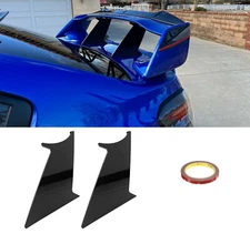 2 x Gloss Black Spoiler Wing Stabilizer Support Fit 15-21 Subaru WRX STI
