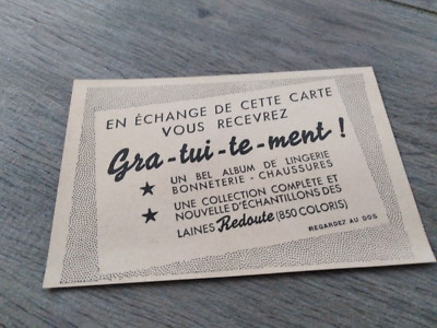 postcard advertising La Redoute Roubaix album lingerie wool advertisement