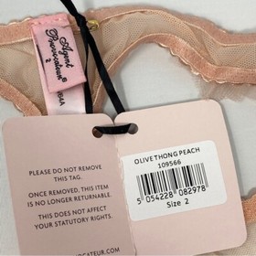 Agent Provocateur Olive Peach Thong AP2 Small NWT