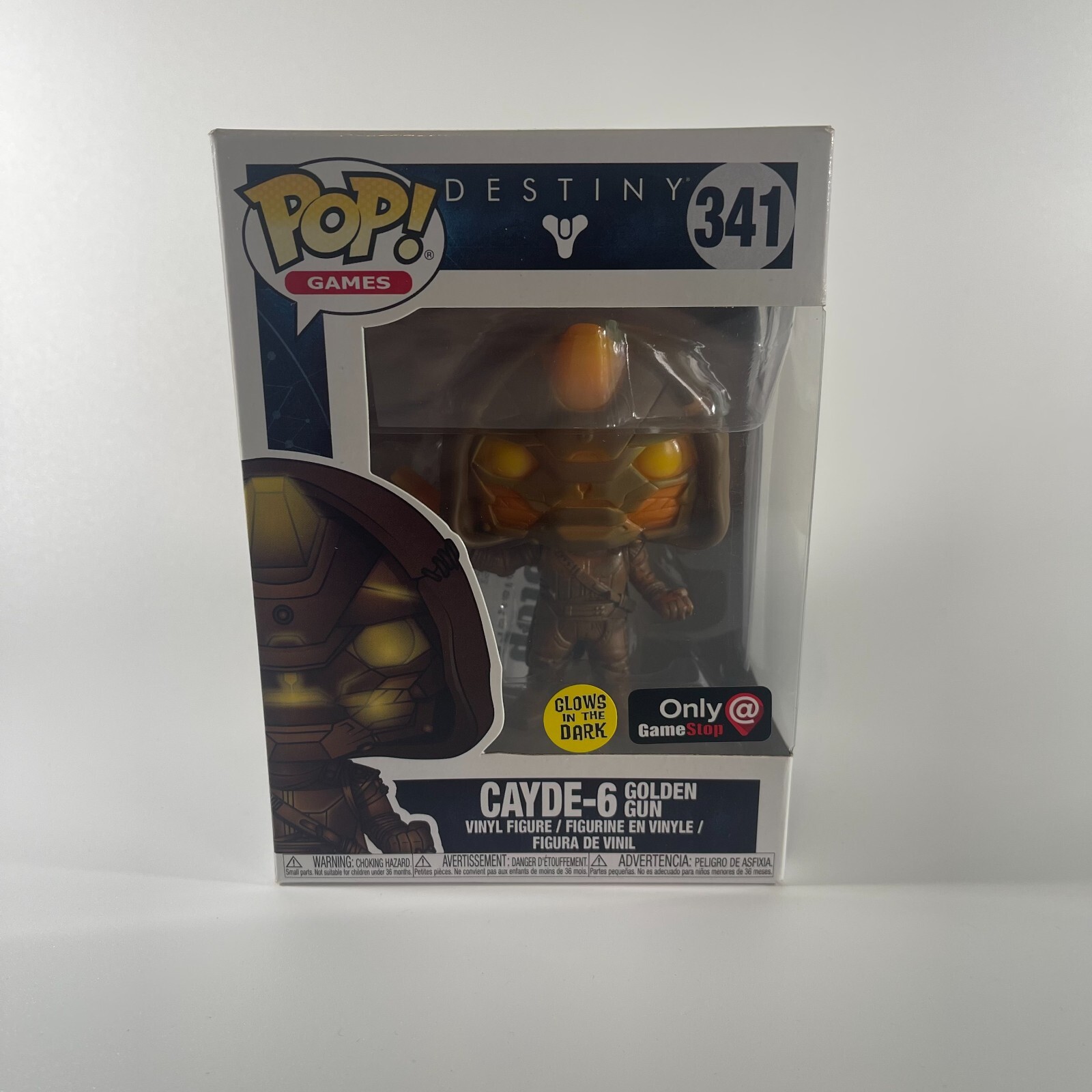 Funko Pop Games Destiny Cayde-6 Golden Gun 341 Glows In The Dark Game Stop Excl.