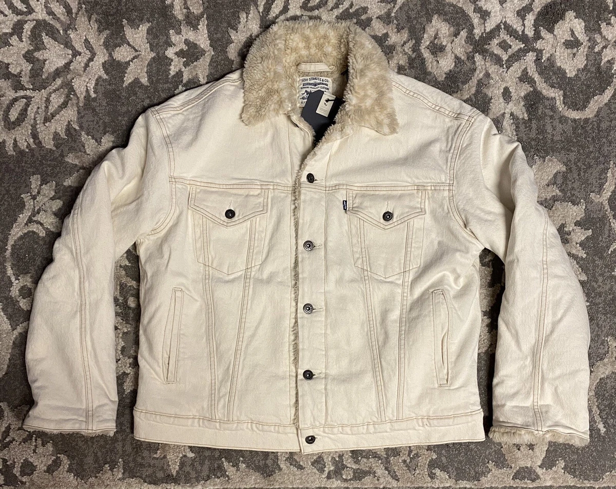 White denim sales levi jacket