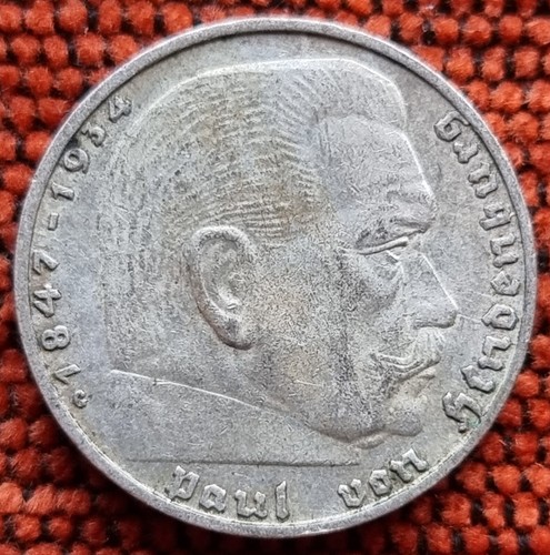 Nazi 2 Reichsmark 1934-1939 WWII Original III Reich Silver Coins Choose Yours - Picture 56 of 106