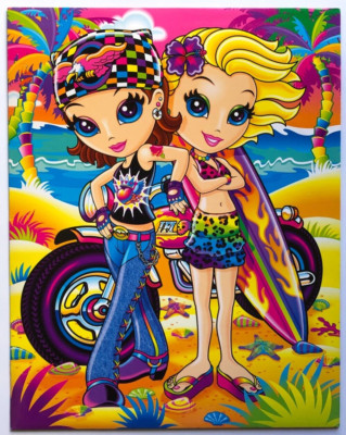 Lisa Frank Best Budz Brooklyn Cassie Board Bike 2 Pocket Portfolio