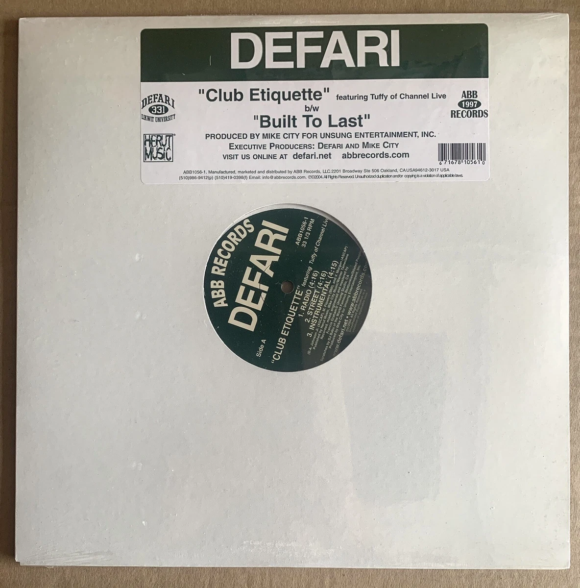 DEFARI Club Etiquette Built To Last 12
