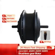 E-bike Motor 36V 48V 250W 350W 500W Brushless Gear Front Rear Drive with 9 Pin