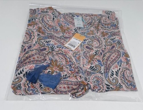 Kona Sol Women’s Paisley Print Sheer Chiffon Kimono Swim CoverUp Top Choose Size - Picture 9 of 11
