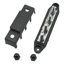 4-Column Distribution Block Busbar Screw Terminals with lid 250 AMP Rating