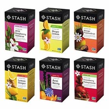 Tea Fruity Herbal 6 Flavor Variety Assortment,116Count Bags Foil Lemon passion