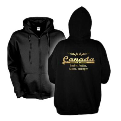 Kapuzenjacke KANADA Canada harder better faster stronger Sweatjacke (WMS07-33e)