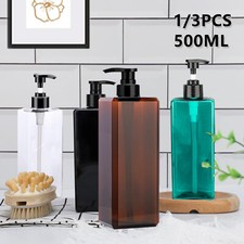 1/3PCS 500ml Soap Dispenser Shampoo Shower Gel Lotion Pump Bottle Container