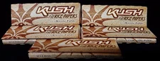 5 Packs KUSH Ultra Fine Rice Paper 1 1/4 Rolling Papers 50 Per Pack