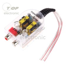 Level Car Speaker High to Low Impedance Converter 2 Channel RCA Line Out