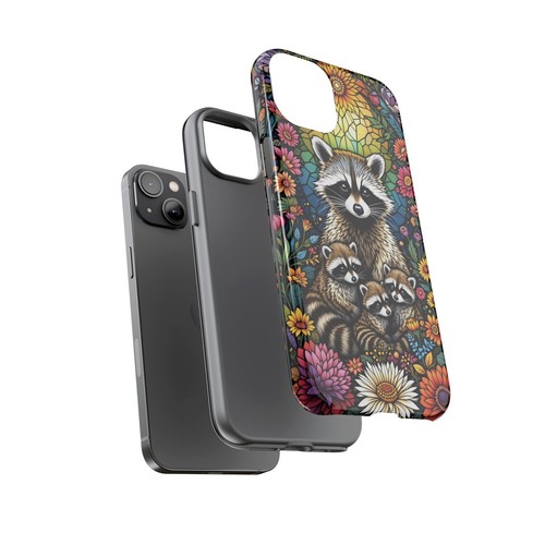 Colorful Raccoon iPhone Case, Tough Cases, Animal Lover Gift, Baby Racoons Cute - Picture 85 of 106