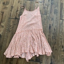 Women's Sleeveless Asymmetrical Fit  Flare Dress - Wild Fable Peach Floral XS