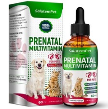Prenatal Vitamins for Dogs  Cats with Glucosamine  Turkey Flavor  2 Oz