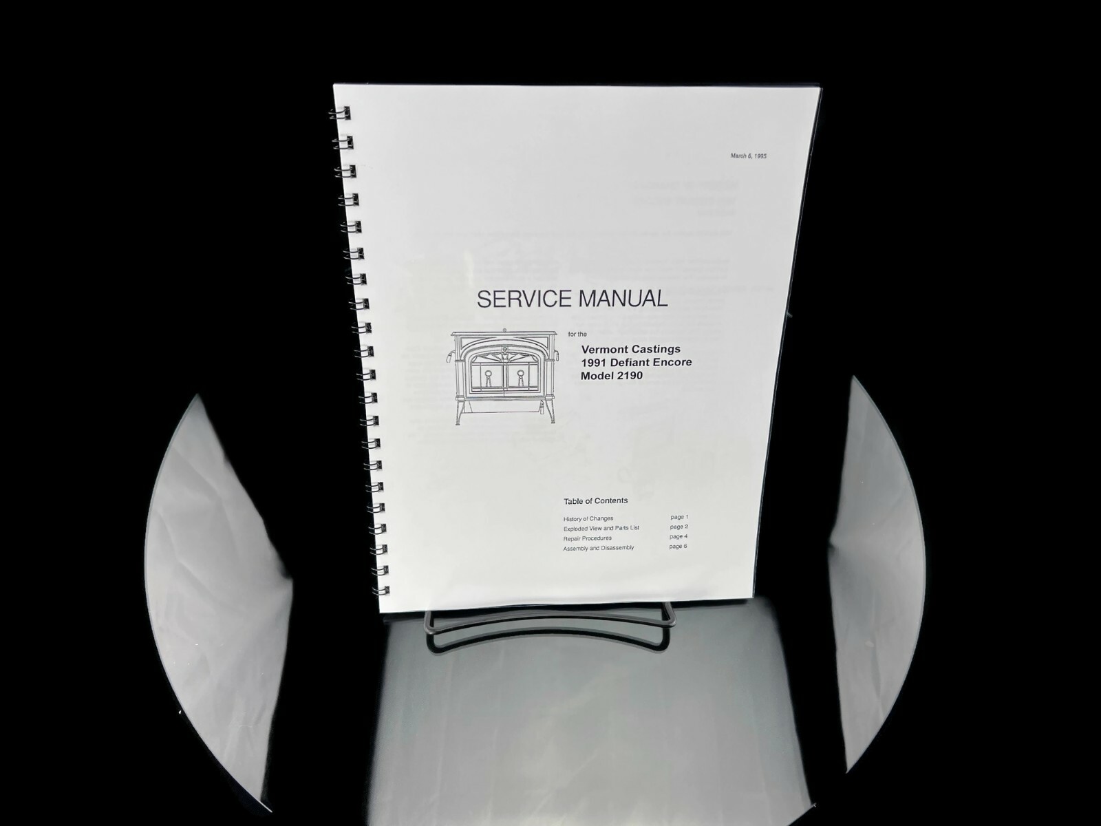 Vermont Castings 1991 Defiant Encore 2190 SERVICE MANUAL For Wood Stoves |  eBay