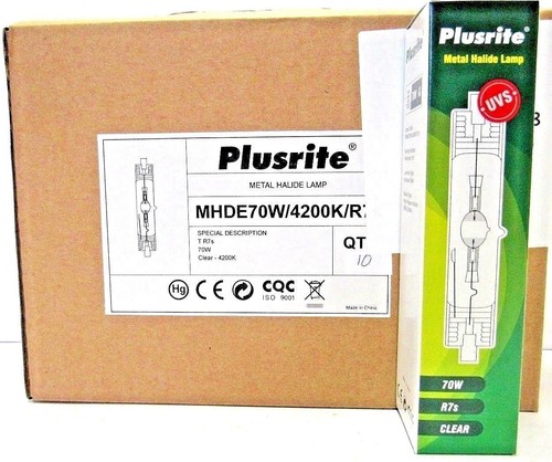 2 x PLUSRITE Metal Halide Lamp R7s - MHDE 150W OR 70W Clear - Picture 2 of 3