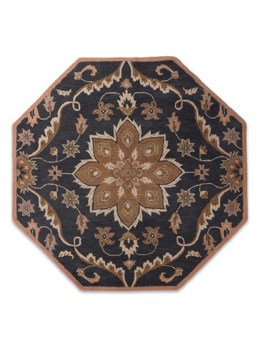 Eco-Friendly Hand Tufted Wool Area Rug Floral Charcoal BBH Homes BBK00687 - Picture 142 of 156