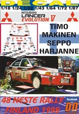 DECAL MITSUBISHI LANCER EVO V T.MAKINEN R.FINLAND 1998 WINNER (08)