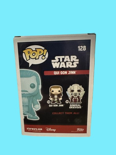 Funko Pop Star Wars Qui Gon Jinn 128 Convention Esclusiva Olografica 2017 - Foto 3 di 4