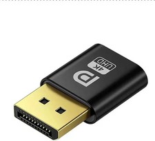 Display Port Headless Ghost Display Emulator for PC 4K DP Dummy Plug 3 pack