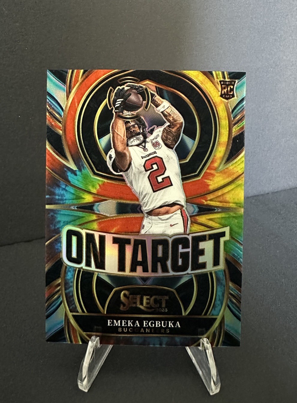 2025 Panini Select - Emeka Egbuka Rookie - On Target Tie-Dye /25 Buccaneers RC