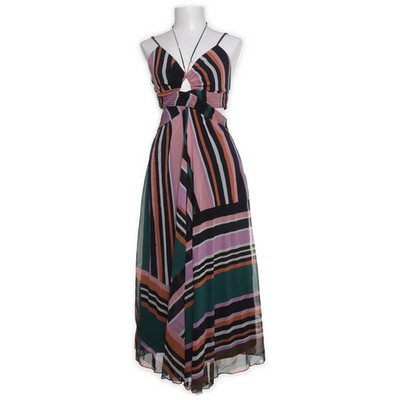 Ba&sh, Maxikleid, Größe: M, Schwarz/Mehrfarbig, Streifen, Damen #plu