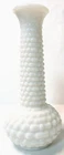 Vintage Brady Company Hobnail #1 White Milk Glass 8-In Tall Bud Vase MINT M-2000