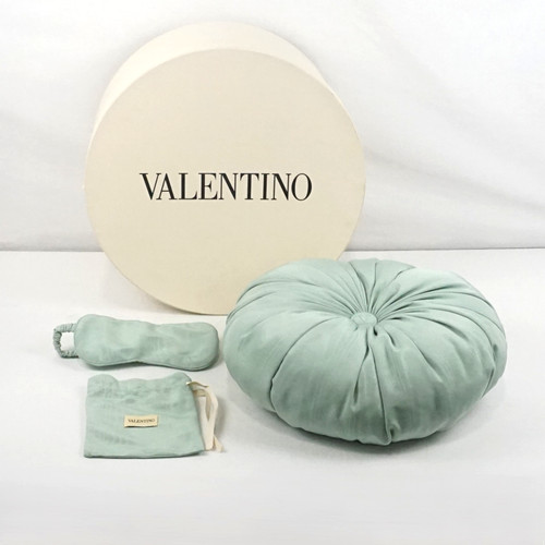 Valentino Round Cushion & Matching Eye Mask - Sleep Set With Box In Light Green