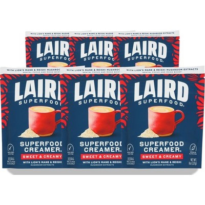 Sweet & Creamy Laird Superfood Creamer 8 Oz Powder 6 Pack