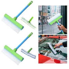 3-in-1 Recyclable Silicone Window Squeegee Kit, Rotatable Rubber Squeegee 