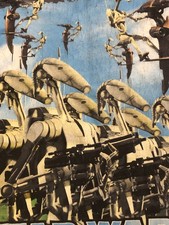 Star Wars Battle Droid Phantom Menace Vintage 1990s T-Shirt Size M Worn Fading