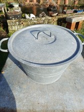 Vintage Galvanised Tin Wash Tub With Original Removable Filter 16" Diameter