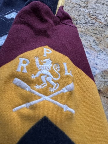 SUPER FLY POLO RALPH LAUREN preppy collegiate hoodie with patches, boys 10-12 - Picture 11 of 15
