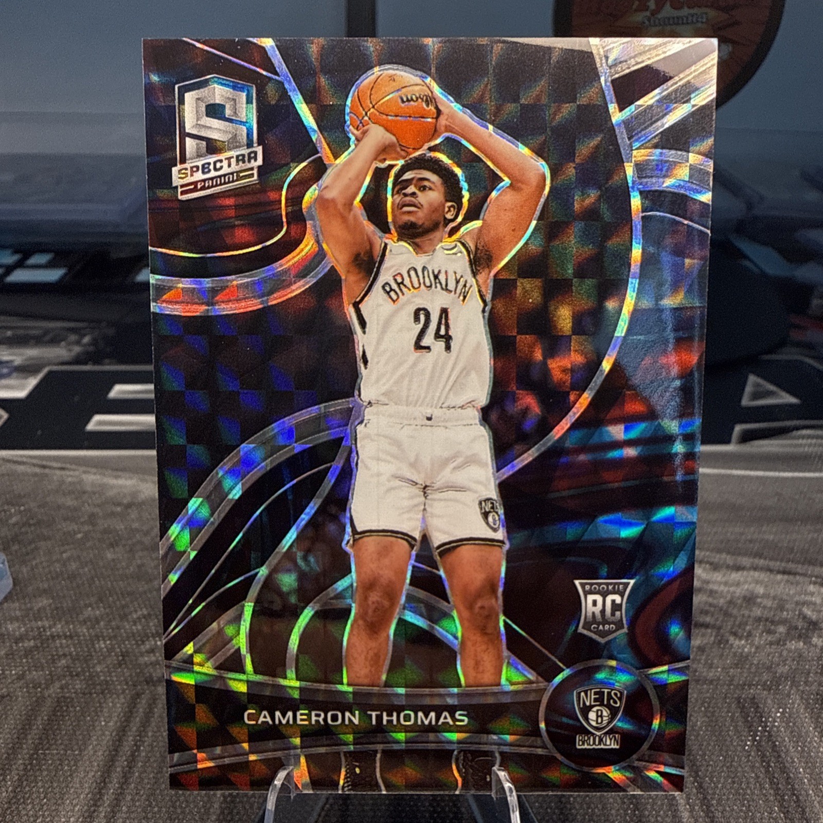 2021-22 Panini Spectra - Rookies Cameron Thomas #114 Interstellar Prizm /49 (RC)