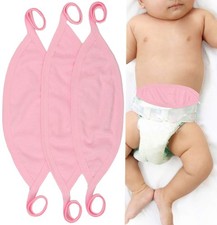 ToBeInStyle Babies' 3 Pack Newborn Baby Belly Binders - Pink - One Size