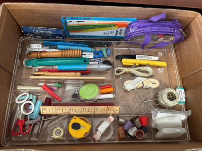 Sewing Accessories-Tapes, Thimbles, gages, stitch removers etc.-Lot of 50 items