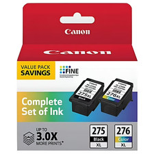 Canon PG-275XL / CL-276XL Ink Cartridge Value Pack for PIXMA TS3520  TR4720