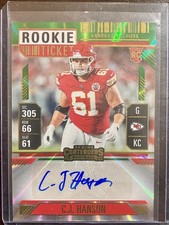 2024 PANINI CONTENDERS AUTO GREEN FOIL ROOKIE TICKET AUTOGRAPHS CHIEFS MINT 