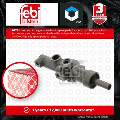 Brake Master Cylinder fits MERCEDES SPRINTER 906 2.1D 06 to 16 0004317601 Febi