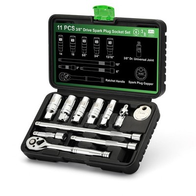 TecoTek 11-Piece Spark Plug 11PCS Socket Set with Ratchet Handle 