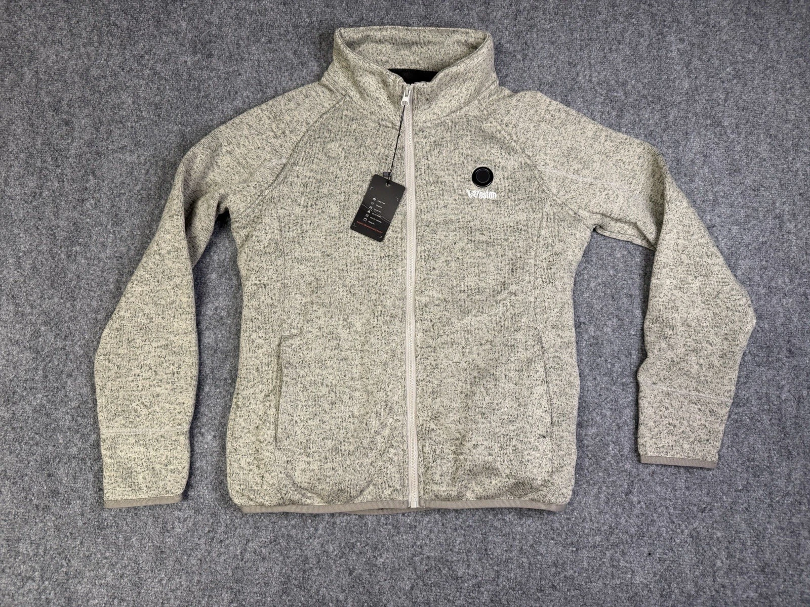 Men’s Weston Heated Apparel Full Zip Jacket *NO BATTERY* Size Medium New Gray