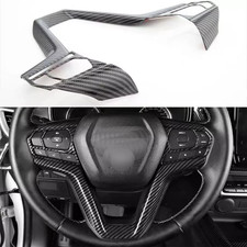 For Isuzu MU-X MUX 2023 2024 2025 Carbon Fiber Car Steering Wheel Cover Trim
