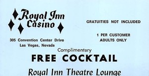 Royal Inn Casino - Las Vegas, NV - Vintage Paper Coupon w/note on back